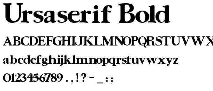 UrsaSerif Bold font